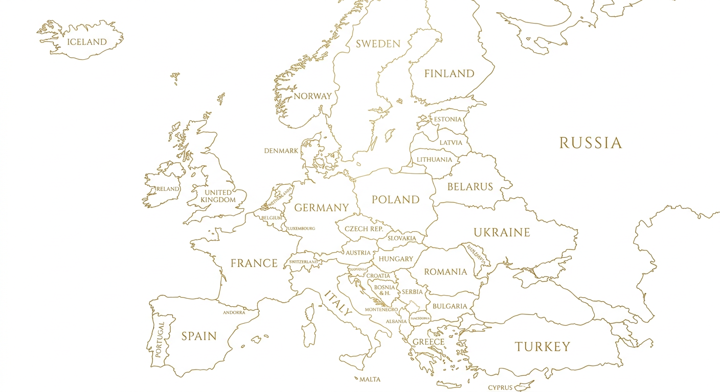 Carte de la couverture européenne PRENIUM
