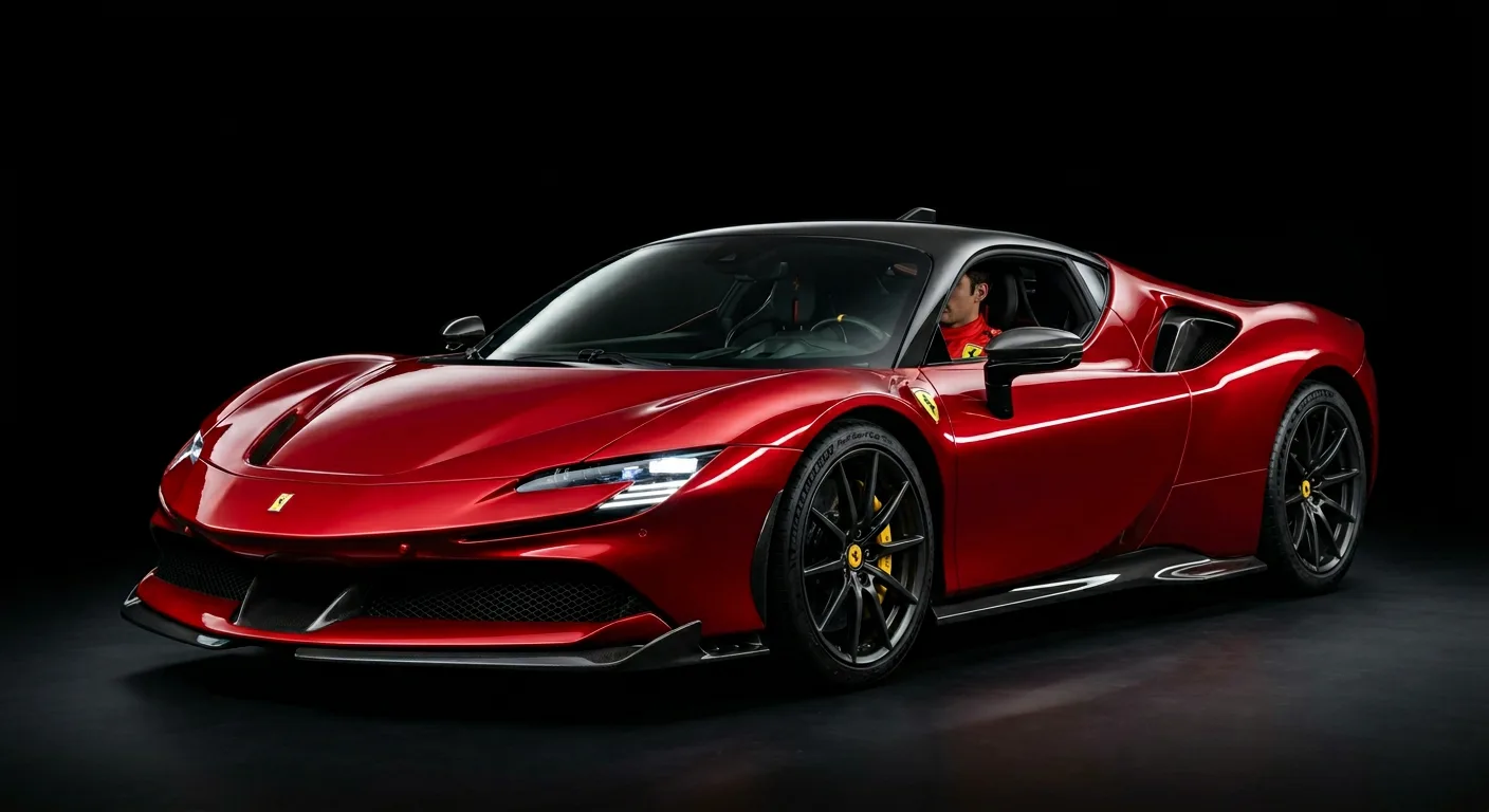 Ferrari SF90 Stradale rouge Rosso Corsa, leasing