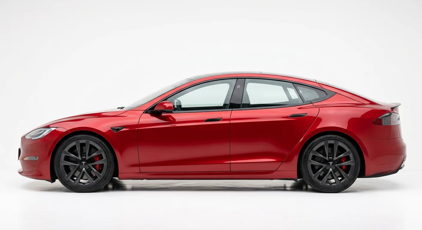 Tesla Model S Plaid rouge